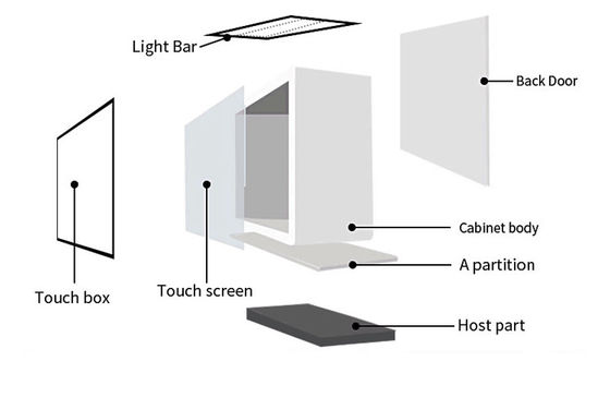 15.6 광고를 위한 인치 현명한 진열장 터치 스크린 투명한 LCD 내각 상자