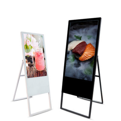 1080P LCD 감시자 전시 휴대용 디지털 방식으로 Signage를 서 있는 Customizable 32 인치 지면