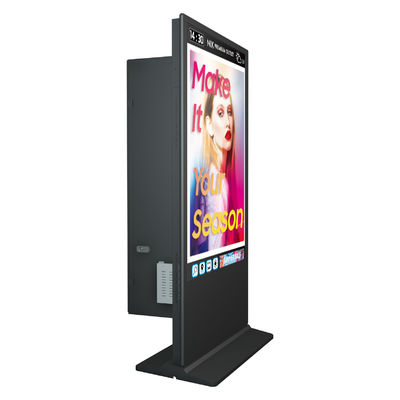 플로어 스탠딩 LCD 토템 양측 사이드 디지털 신호 광고 방송 디스플레이 화면